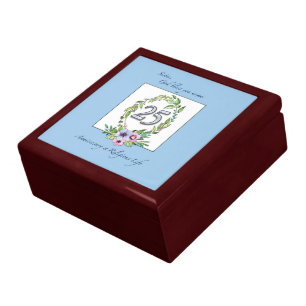 25th Anniversary of Catholic Nun Wreath and Silver Jewelry Box