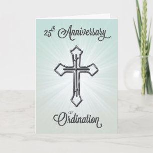 25th Anniversary of Ordination, Silver Cross Card