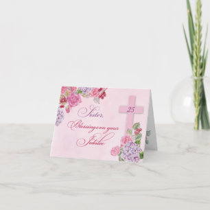 25th Anniversary of Religious Life Catholic Nun Card