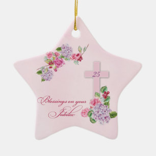 25th Anniversary of Religious Life Catholic Nun Ceramic Ornament