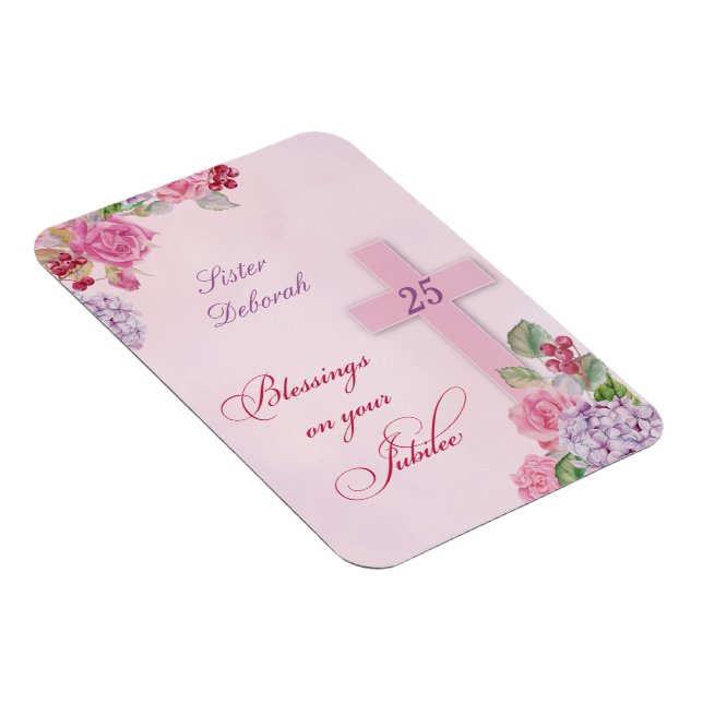 25th Anniversary of Religious Life Catholic Nun Magnet (Right Side)