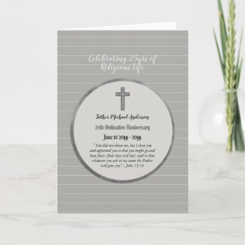 25th Anniversary Ordination Priest - ANY Clergy Card