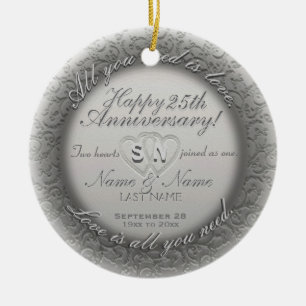 25th Anniversary Ornament Template