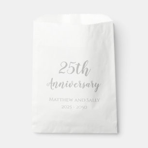 25th Anniversary Paper Party Favor Bags
