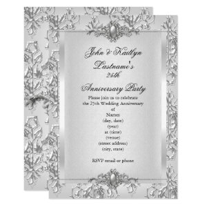 25th Wedding Anniversary Invitations