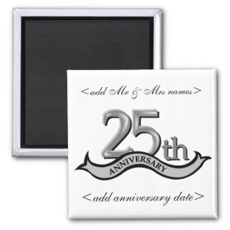 25th Anniversary Party Favors magnet