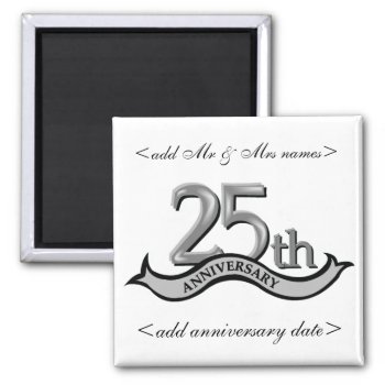 25th Anniversary Party Favors Magnet by malibuitalian at Zazzle