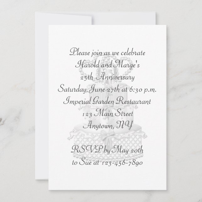 25th Anniversary Party Invitation (Front)
