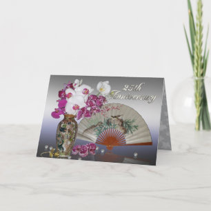 25th anniversary party invitation Asian still life