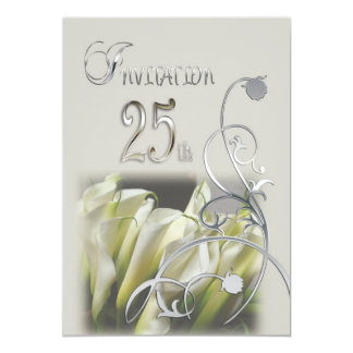 25th Anniversary Party Invitation - Calla Lilies