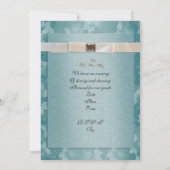 25th Anniversary party invitation formal teal blue (Back)