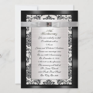 25th Anniversary party invitation large size