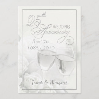 25th Anniversary Party Invitations - Personalized