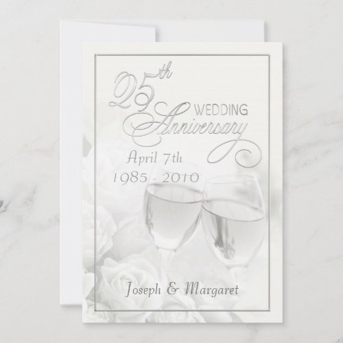 25th Anniversary Party Invitations - Personalized