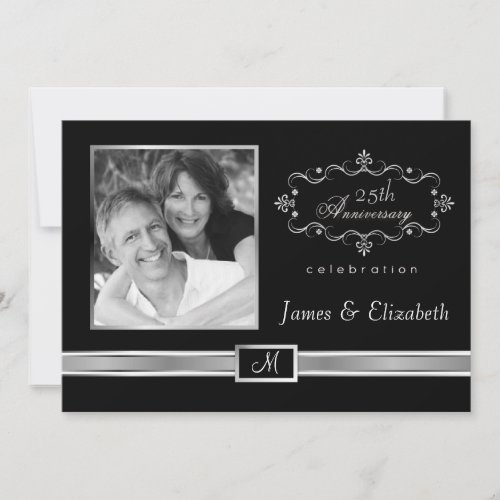 25th Anniversary Party Invitations - with Photo