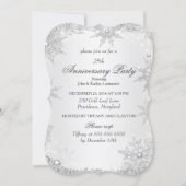 25th Anniversary Party Silver Winter Wonderland Invitation (Front)