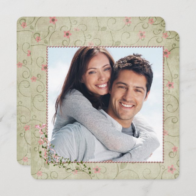 25th Anniversary Party with Photo  Invitation (Front/Back)