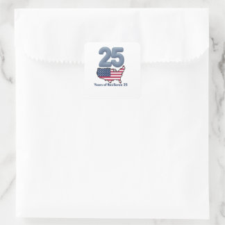 25th Anniversary Patriot Day 9/11 Years of Resilie Square Sticker