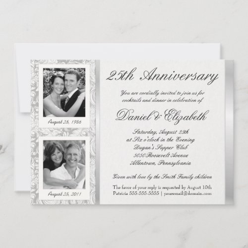 25th Anniversary _ Photo Invitations _ Then  Now