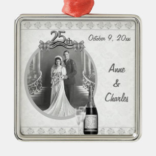 25th Anniversary Photo Keepsake Ornament