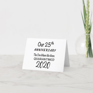 25th Anniversary Quarantined 2020 Letterpress Thank You Card
