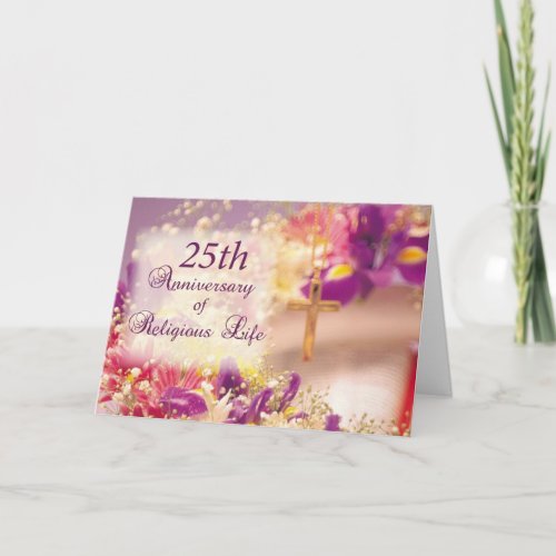 25th Anniversary Religious Life Celebration Card