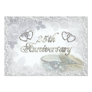25th Anniversary rings Invitation