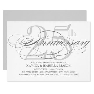25th Anniversary Script Invitation