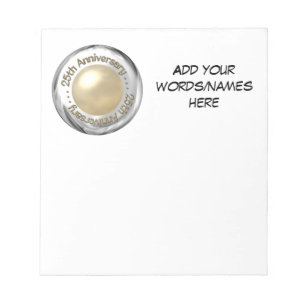 25th Anniversary ("Silver" and "Pearl" '3-D') Notepad