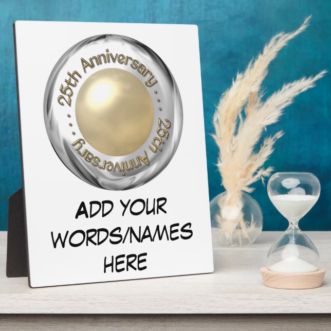 25th Anniversary ("Silver" and "Pearl" '3-D') Plaque (Side)