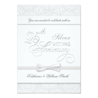 25th Anniversary Silver Anniversary Invitations