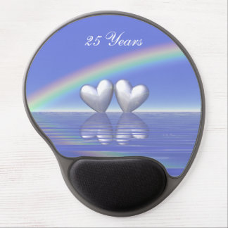 25th Anniversary Silver Hearts Gel Mouse Pad