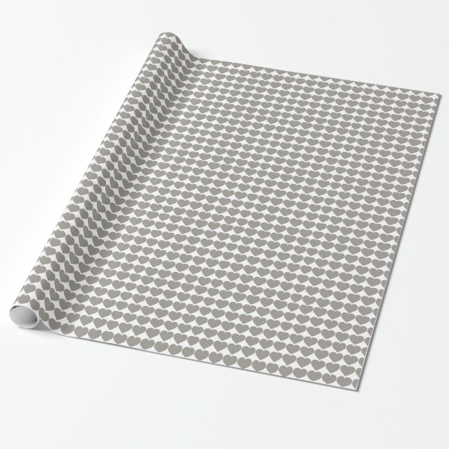 25th anniversary silver hearts wrapping paper (Unrolled)