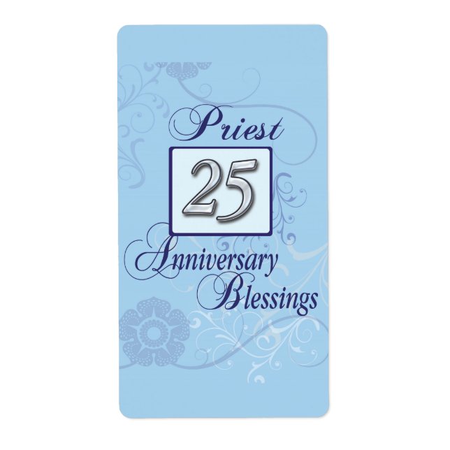 25th Anniversary Silver Number on Blue Label (Front)