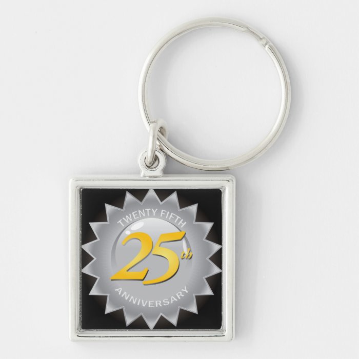 25th Anniversary Silver Seal Key Chains