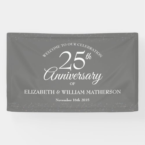 25th Anniversary Silver Stardust Welcome Banner