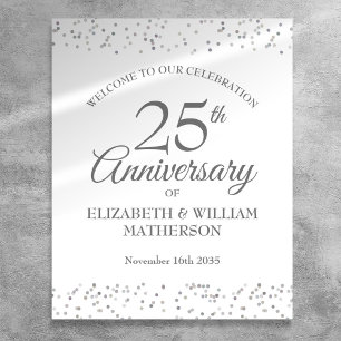 25th Anniversary Silver Stardust Welcome Sign