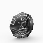 25th Anniversary Silver Wedding Gift Personalized<br><div class="desc">Typography editable script text  with personal names wedding anniversary date,  in silver gray and white tones; an elegant and stylish keepsake gift in celebration of  their twenty-fifth silver wedding anniversary.</div>