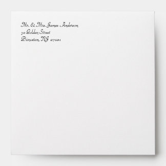 25th Anniversary Square Invitation Envelopes