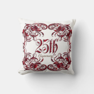 25th Anniversary throw pillow