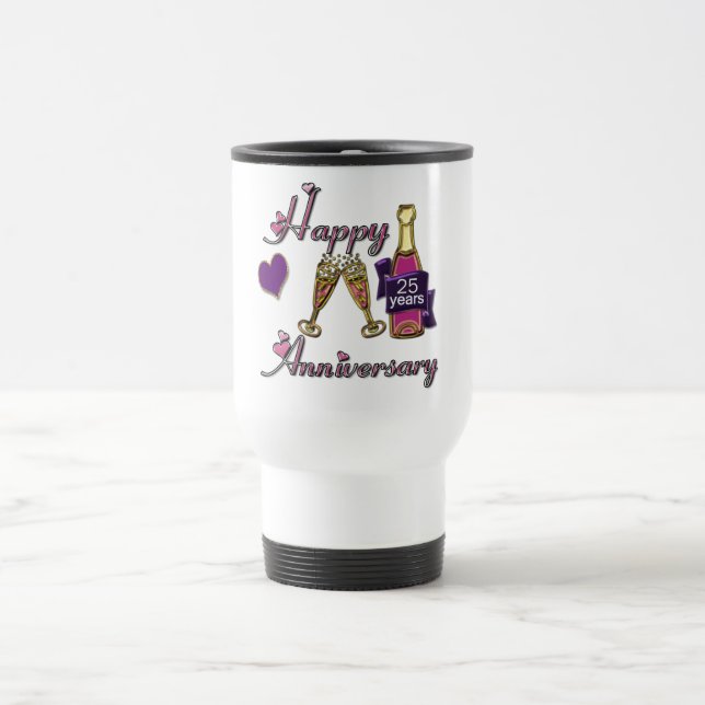 25th. Anniversary Travel Mug (Center)