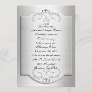25th Anniversary vow renewal invitation