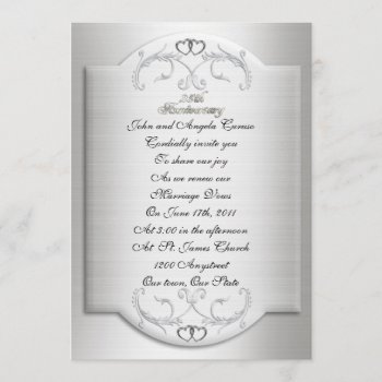 25th Anniversary Vow Renewal Invitation by Irisangel at Zazzle