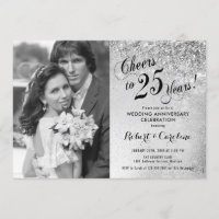 25th Anniversary with Photo - Silver