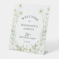 25th Birthday April Birth Flower Daisy Custom
