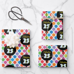 25th Birthday Balloons Wrapping Paper Sheets