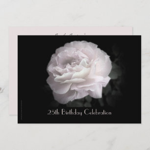 25th Birthday Celebration Party, Pale Pink Rose Invitation
