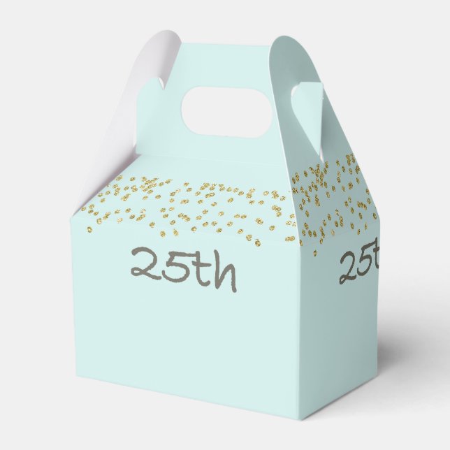 25th Birthday Confetti Favor Boxes (Back Side)