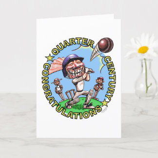 25th Birthday Cricket Card
