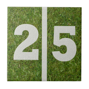 25th Birthday Football Customizable Tile